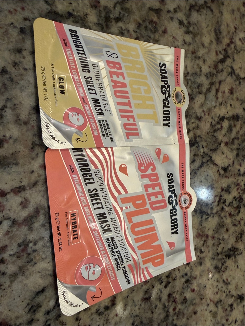 Soap & Glory Speed Plump - Brigh & Beautiful masks GLOW ⭐️
